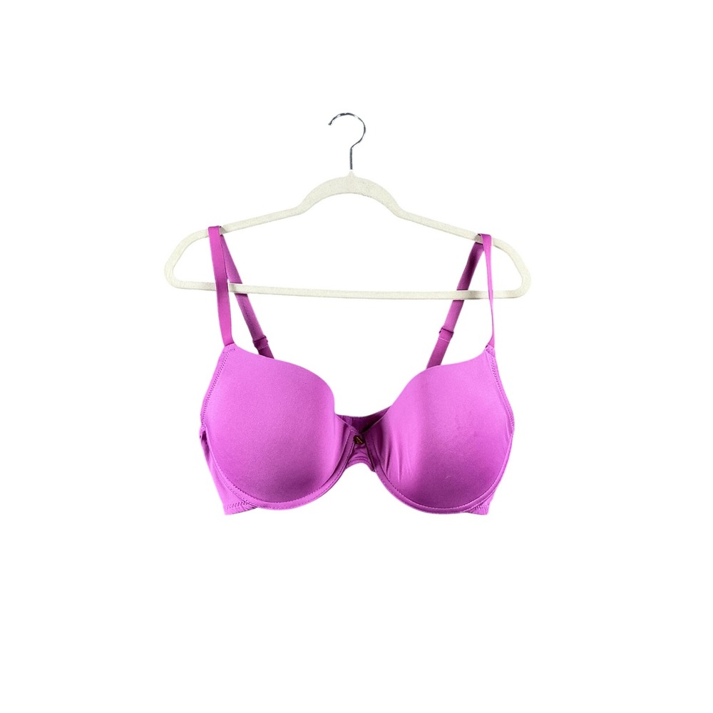 Juicy Couture Intimates Magenta Purple T-Shirt Bra Underwire Heart Charm 36D